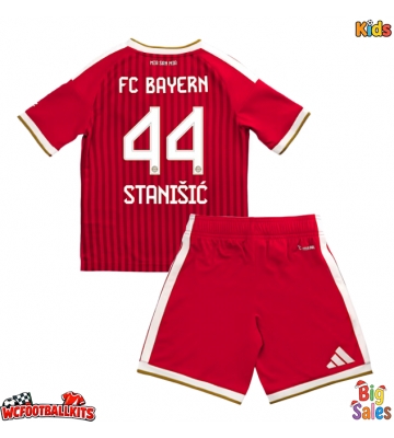 Bayern Munich Josip Stanisic #44 Replica Home Stadium Kit for Kids 2026-27 Short Sleeve (+ pants)